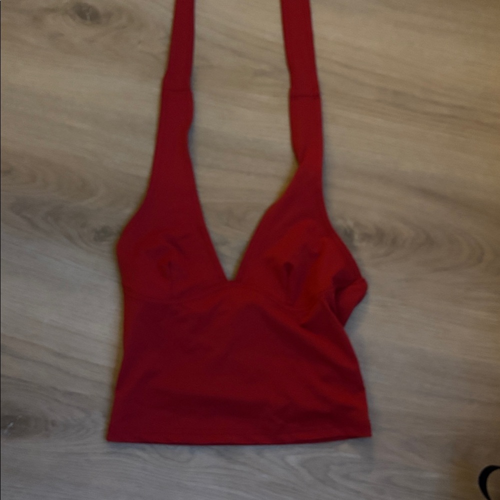 Red Halter Neck Top